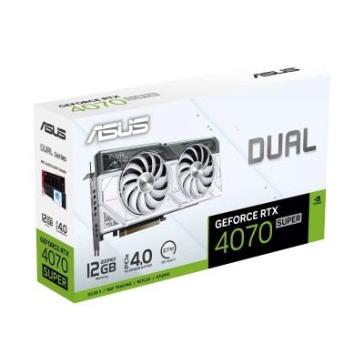 Відеокарта ASUS GeForce RTX 4070 SUPER 12GB GDDR6X білий DUAL-RTX4070S-12G-WHITE