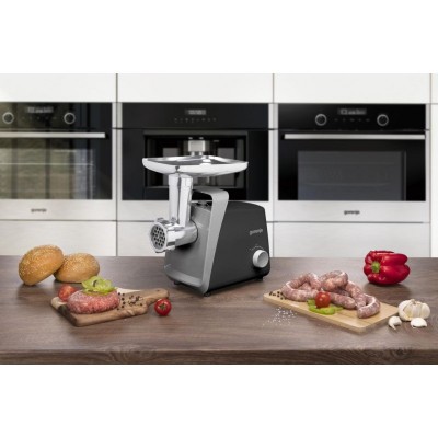 М'ясорубка Gorenje, 1600Вт, 2,2кг/хв, 2 решітки, пластик+метал, чорний