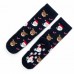 Шкарпетки Bross махрові з дідом морозом (23394-8-darkblue)