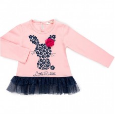 Кофта Breeze з зайцем і фатіновою оборкою (10343-98G-pink) Кофта Breeze з зайцем і фатіновою оборкою (10343-98G-pink)