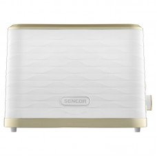 Тостер Sencor 930Вт, підігрів, розморожування, підсвічування, пластик, біло-золотий Тостер Sencor 930Вт, підігрів, розморожування, підсвічування, пластик, біло-золотий