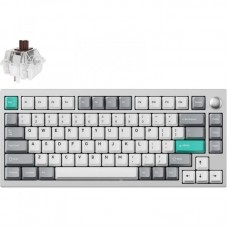 Клавіатура механічна Lemokey  P1 Pro 84Key, Keychron Super Brown, WL/BT/USB-A, QMK/VIA, Hot-Swap, EN/UKR, RGB,  Knob, Space Silver Клавіатура механічна Lemokey  P1 Pro 84Key, Keychron Super Brown, WL/BT/USB-A, QMK/VIA, Hot-Swap, EN/UKR, RGB,  Knob, Space Silver