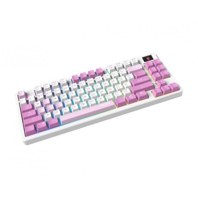 Клавіатура механічна MSI FORGE GK600 TKL W VIOLET UA 83key, mechanical Linear, USB-A, Wireless, Bluetooth, EN/UKR/RU, RGB, фіолетовий
