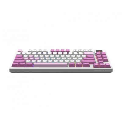 Клавіатура механічна MSI FORGE GK600 TKL W VIOLET UA 83key, mechanical Linear, USB-A, Wireless, Bluetooth, EN/UKR/RU, RGB, фіолетовий