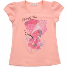 Футболка дитяча Breeze з квітами (13391-116G-peach) Футболка дитяча Breeze з квітами (13391-116G-peach)