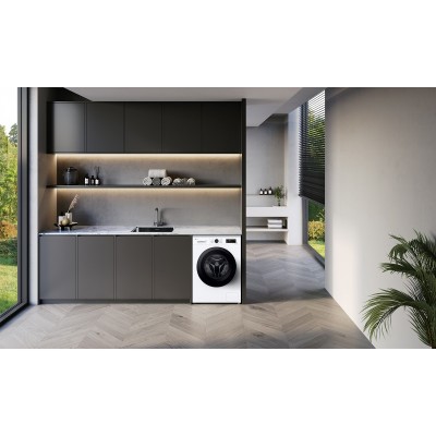 Пральна машина LG фронтальна, 7кг, 1200, A, 44см, дисплей, пара, інвертор, білий