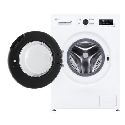 Пральна машина LG фронтальна, 7кг, 1200, A, 44см, дисплей, пара, інвертор, білий