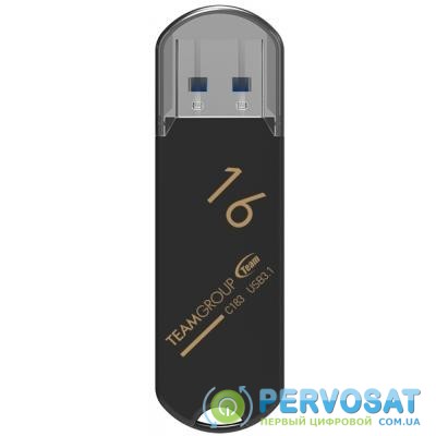 USB флеш накопитель Team 16GB C183 Black USB 3.1 (TC183316GB01)