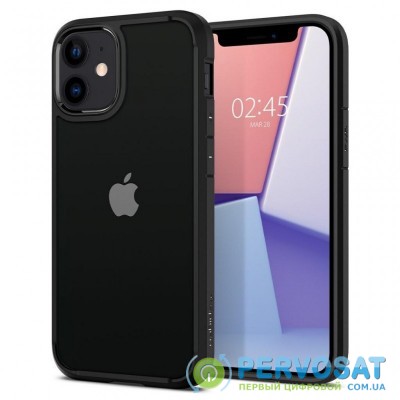 Чехол для моб. телефона Spigen iPhone 12 / 12 Pro Crystal Hybrid, Matte Black (ACS01521)