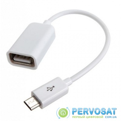 Дата кабель OTG USB 2.0 AF to Micro 5P 0.16m white Lapara (LA-UAFM-OTG white)