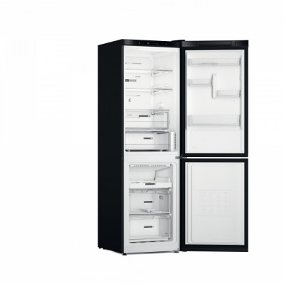 Холодильник Whirlpool з нижн. мороз., 191x60х68, холод.відд.-231л, мороз.відд.-104л, 2дв., А++, NF, інв., чорний