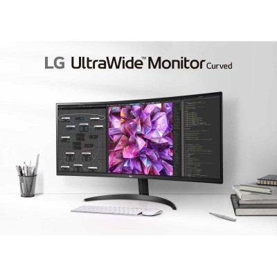 Монітор LG 34" 34WQ60C-B 2xHDMI, DP, Audio, IPS, 3440x1440, 21:9; sRGB 99%, CURVED, HDR10