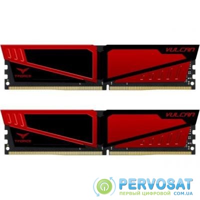 Модуль памяти для компьютера DDR4 16GB (2x8GB) 3000 MHz T-Force Vulcan Red Team (TLRED416G3000HC16CDC01)