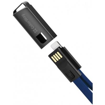 Дата кабель USB 2.0 AM to Lightning 0.22m blue ColorWay (CW-CBUL021-BL)