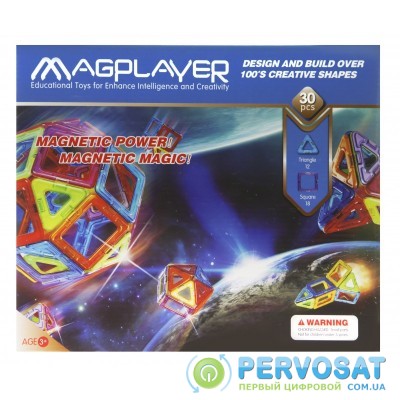 MagPlayer Конструктор магнитный 30 ед. (MPB-30)