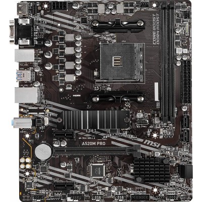 Материнcька плата MSI A520M_PRO sAM4 A520 2xDDR4 HDMI-DVI-DP mATX