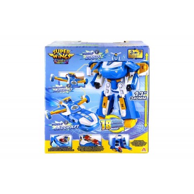 Ігровий набір Super Wings Transforming Aircraft Повітряна База Робот, світло, звук