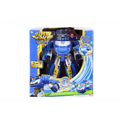 Ігровий набір Super Wings Transforming Aircraft Повітряна База Робот, світло, звук