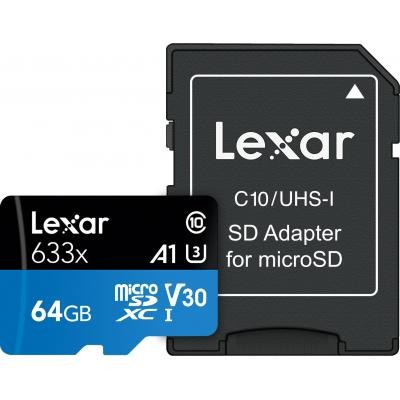 Карта памяти Lexar 64GB microSDXC class 10 UHS-I 633x (LSDMI64GBB633A)