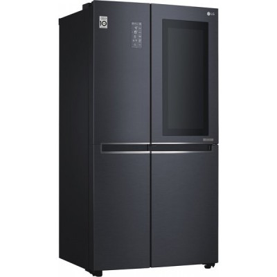 Холодильник SBS LG GC-Q247CBDC, 179х74х91см, 2 дв., Холод.відд. - 406л, Мороз. відд. - 220л, A+, NF, Лінійний , Зона свіжості, Door in door, Матовий чорний