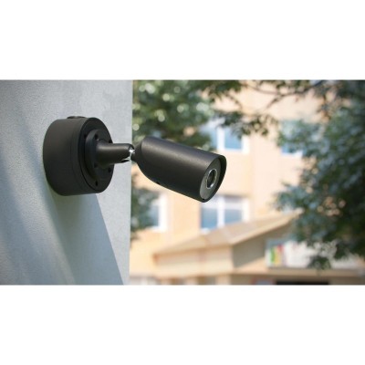 IP-Камера дротова Ajax BulletCam, 8мп, 4мм, Poe, True WDR, IP 65, ІЧ 35м, аудіо, кут огляду 75°до 85°, вулична, чорна
