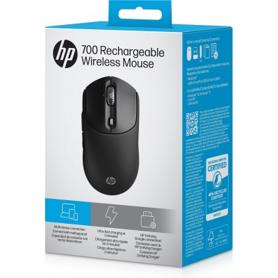 Миша HP 700 Rechargeable, WL/BT, чорний
