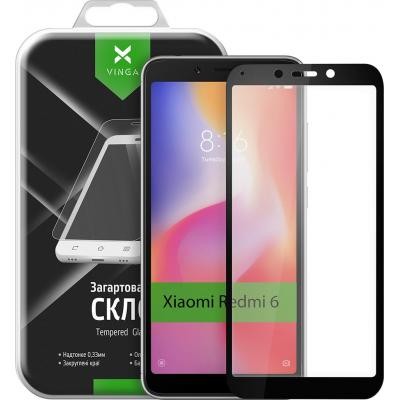 Стекло защитное Vinga для Xiaomi Redmi 6 (Black) (VTPGS-R6)