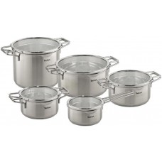 Набір посуду Tefal Nordica, 10 предметів, нерж. сталь Набір посуду Tefal Nordica, 10 предметів, нерж. сталь