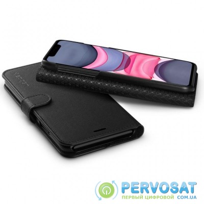 Чехол для моб. телефона Spigen iPhone 11 Wallet S, Saffiano Black (076CS27197)