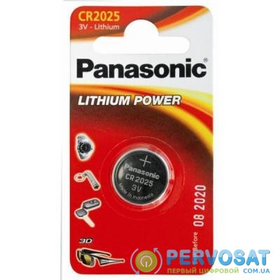 Батарейка PANASONIC CR 2025 Lithium * 1 (CR-2025EL/1B)