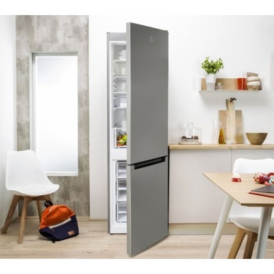Холодильник Indesit з нижн. мороз., 176x60х66, холод.відд.-197л, мороз.відд.-111л, 2дв., А+, ST, сріблястий