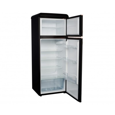 Холодильник Snaige з верхн. мороз., 147.5x56х63, холод.відд.-166л, мороз.відд.-46л, 2дв., A++, ST, retro, чорний-мідь