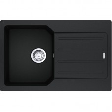 Мийка кухонна Franke City, фраграніт, прямокутник, з крилом, 780х500х190мм, чаша - 1, врізна, оборотна, UCG 611-78, онікс
