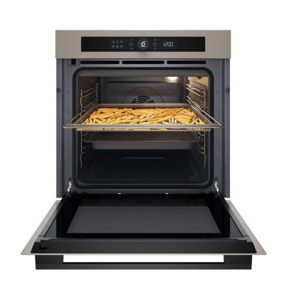 Духова шафа Whirlpool електрична, 73л, A+, дисплей, конвекція, піроліз, телескопічні напрямні, бежевий