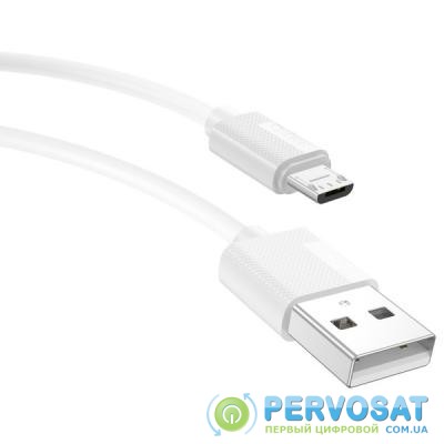 Дата кабель USB 2.0 AM to Micro 5P 1.2m Nets T-M801 White T-PHOX (T-M801 white)
