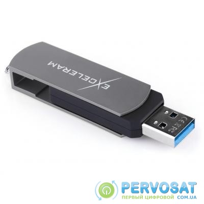 USB флеш накопитель eXceleram 64GB P2 Series Gray/Black USB 3.1 Gen 1 (EXP2U3GB64)