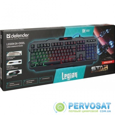 Клавиатура Defender Legion GK-010DL RU RGB (45010)