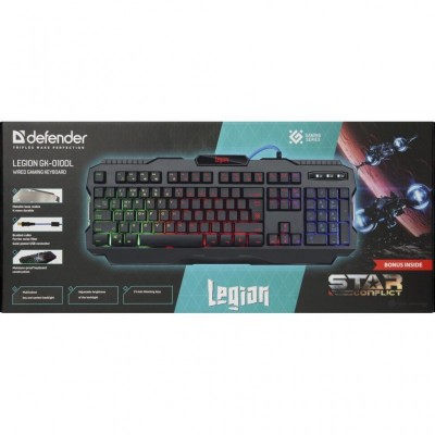 Клавиатура Defender Legion GK-010DL RU RGB (45010)