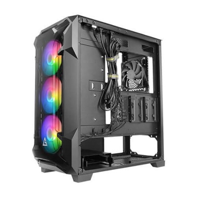 Корпус Antec DF600 FLUX Gaming, MidT,2xUSB3.0, 2x120+3x120ARGBмм,скло(бічна панель)без БЖ,чорний