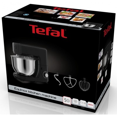 Кухонна машина Tefal MASTERCHEF ESSENTIAL, 800Вт, чаша-метал, корпус-метал+пластик, насадок-3, чорний