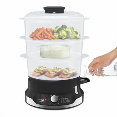 Пароварка Tefal Ultracompact, 800Вт, об'єм-9л, резервуар для води -1л, механічне керув., пластик, чорний