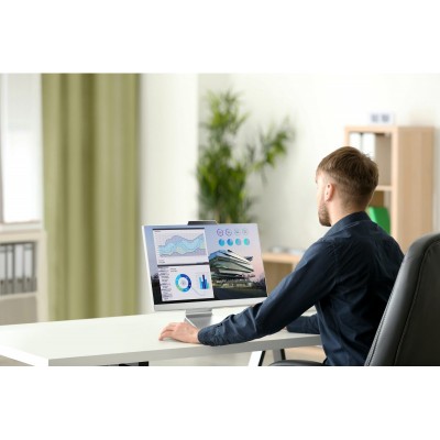 Комп'ютер персональний моноблок ASUS M3702WFAK-BPE0290 27" FHD AG, AMD R5-7520U, 8GB, F256GB, UMA, WiFi, кл+м, Без ОС, чорний