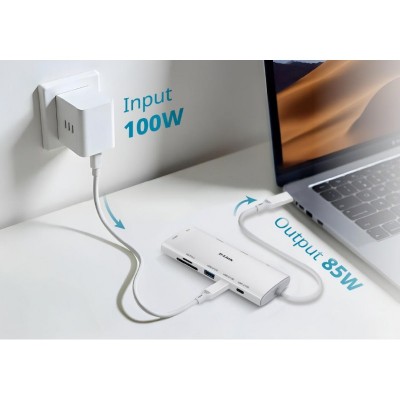 USB-С Хаб D-Link DUP-A01 10in1  2xHDMI, 1xGE, 2xUSB-C, 1xUSB-A 3.1, 1xUSB-A 3.0, 1xSD, 1xmicroSD, 1xUSB-C PD