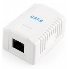 Розетка мережева Cablexpert RJ45x1 UTP cat.6 (NCAC-1U6-01) Розетка мережева Cablexpert RJ45x1 UTP cat.6 (NCAC-1U6-01)