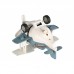 Same Toy Самолет металлический инерционный Aircraft со светом и звуком (синий)