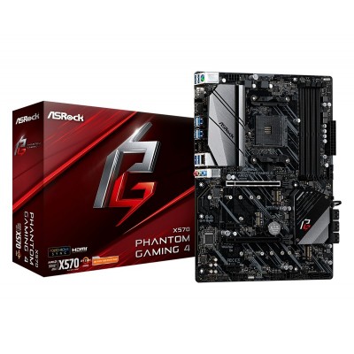 Материнська плата ASRock X570 Phantom Gaming 4 sAM4 4xDDR4 M.2 HDMI DP 8xSATA 6xGPU Mining!!! ATX