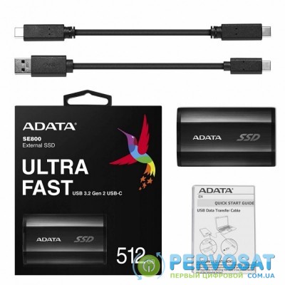 Накопитель SSD USB 3.2 1TB ADATA (ASE800-1TU32G2-CBK)