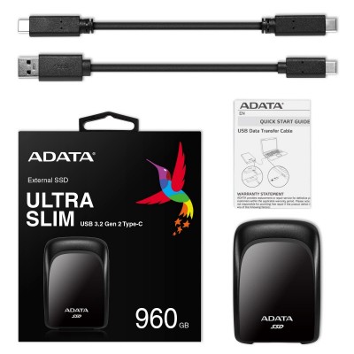 Портативний SSD USB 3.2 Gen 2 Type-C ADATA SC680 480GB Чорний