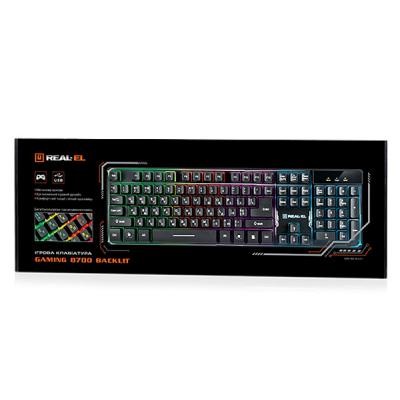 Клавиатура REAL-EL 8700 Gaming Backlit, black