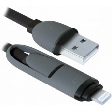 Дата кабель USB10-03BP USB - Micro USB/Lightning, black, 1m Defender (87488) Дата кабель USB10-03BP USB - Micro USB/Lightning, black, 1m Defender (87488)
